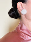 White sequin button-on clip