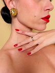 Clip a bottone in paillettes oro