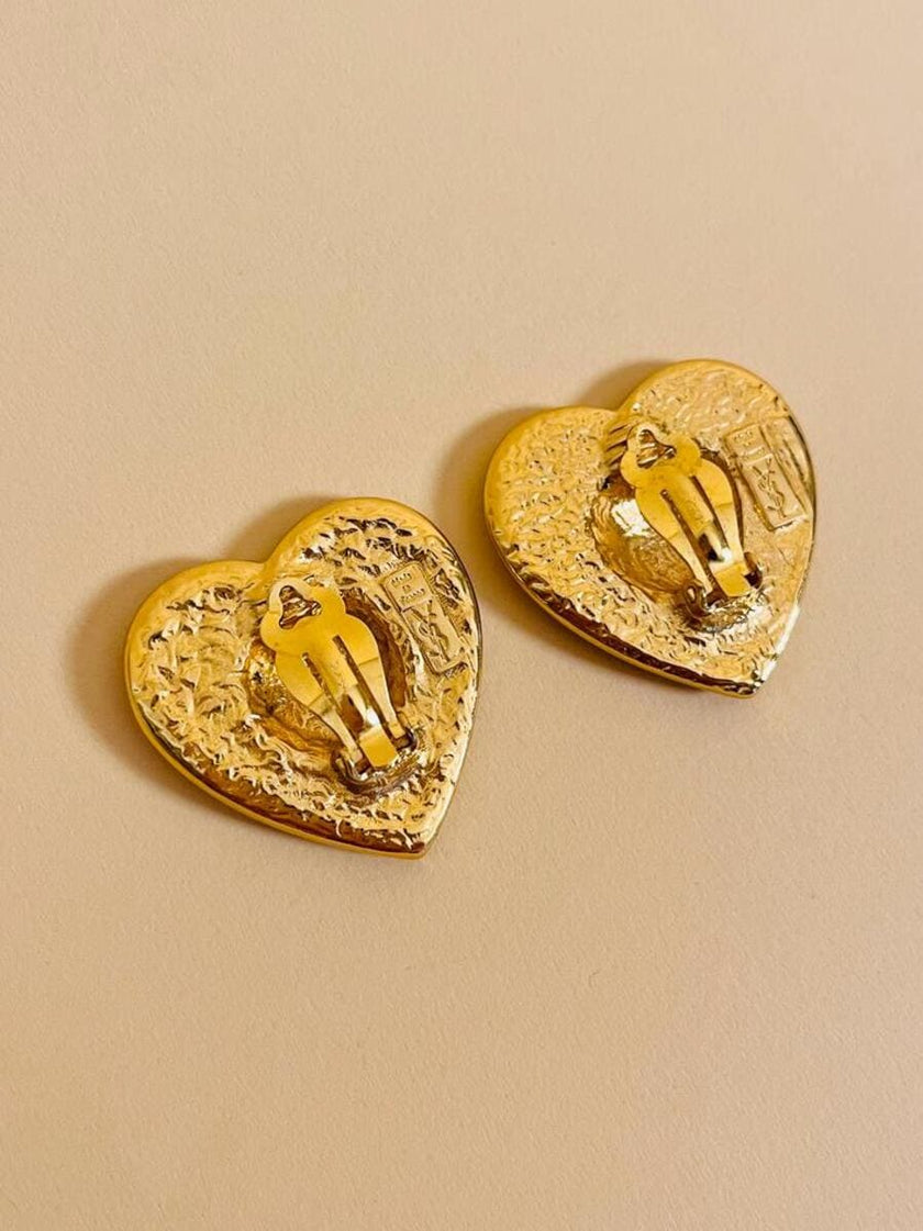 Maxi clip a cuore oro 