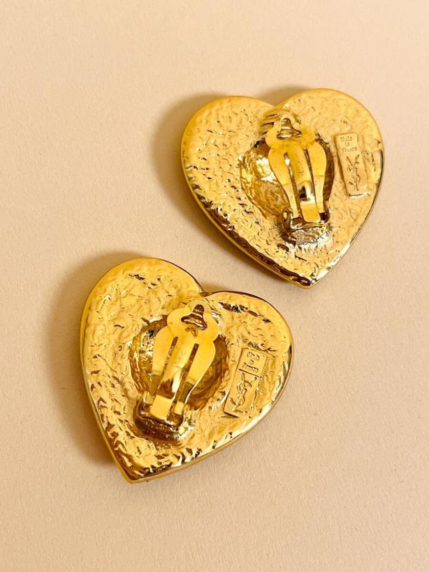 Maxi clip a cuore oro 