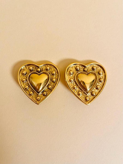 Maxi clip a cuore oro 