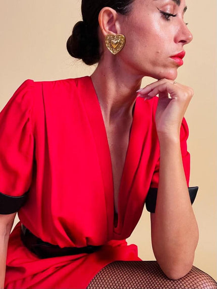 Maxi clip a cuore oro 