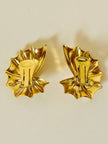 Clip dorate a forma di conchiglia con perle cabochon