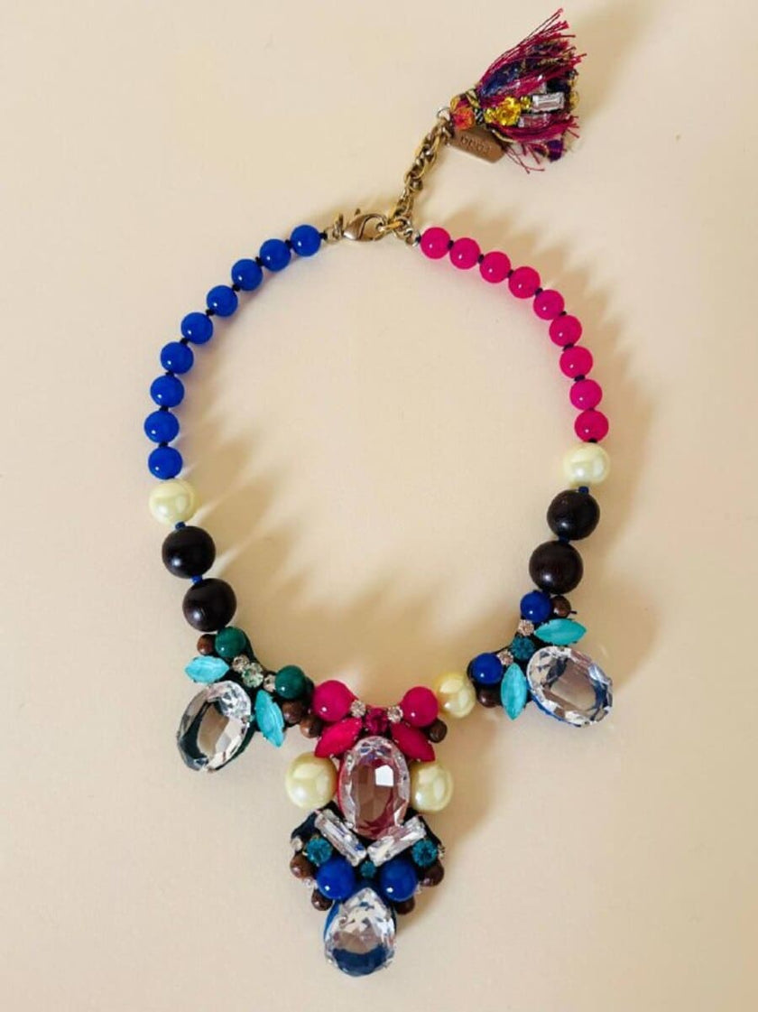 Collier con cristalli e pietre multicolor “Radà”