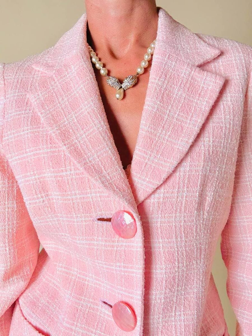 Collier di perle con teste di leopardo “Pierre Cardin”