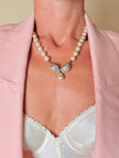 Collier di perle con teste di leopardo “Pierre Cardin”
