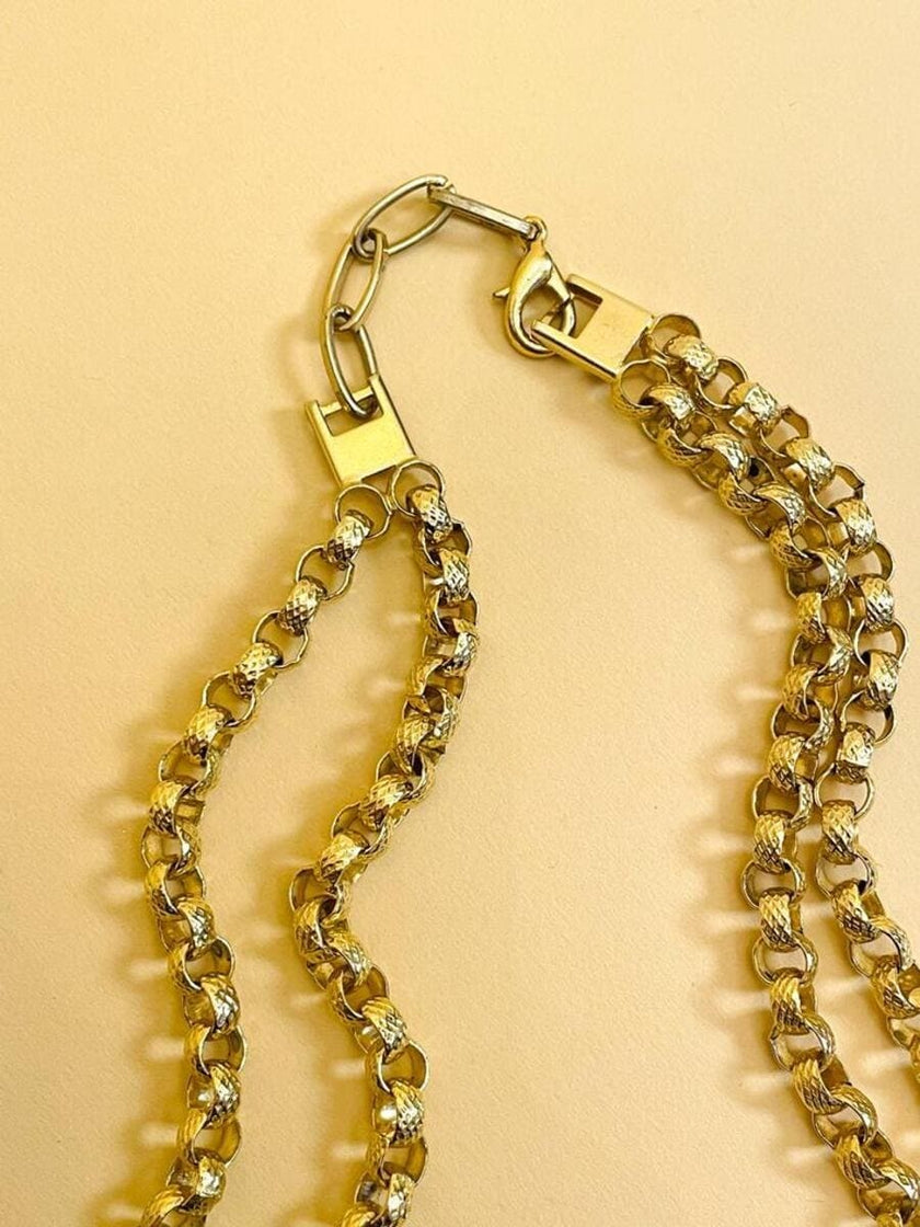 Collier in metallo e vetro 