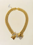 Gold-toned necklace with maxi bow