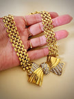 Gold-toned necklace with maxi bow