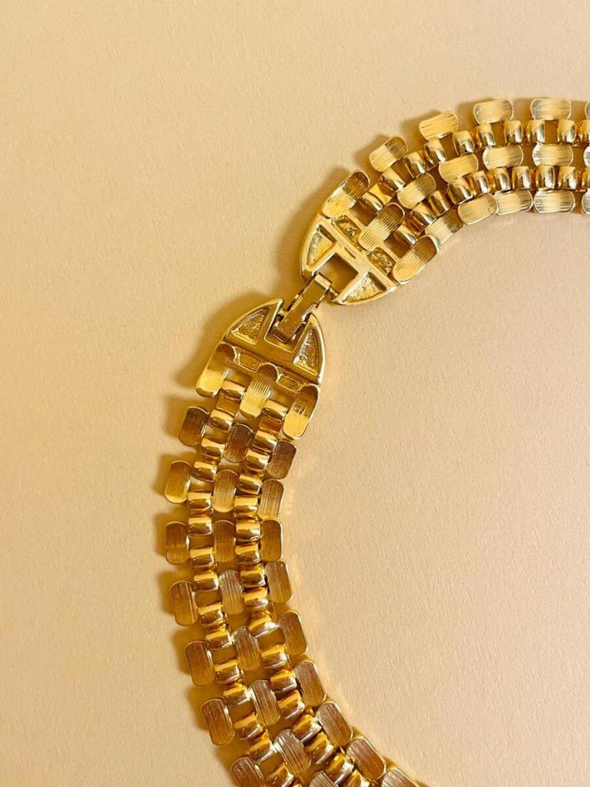 Gold-toned necklace with maxi bow
