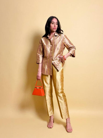 Ensemble in shantung bicolore 