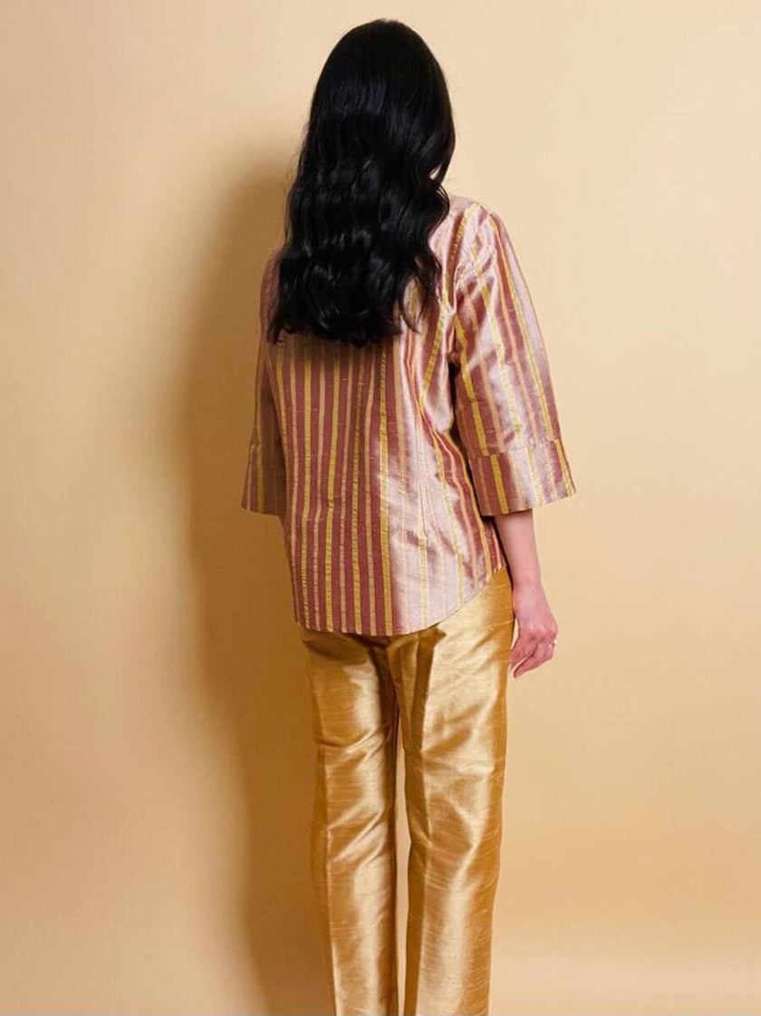 Ensemble in shantung bicolore 