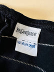 Completo nero a righe bianche “Yves Saint Laurent”