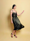 Vintage suit in seta e lurex