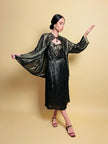 Vintage suit in seta e lurex