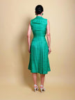 Completo sartoriale in seta verde smeraldo fantasia dadi