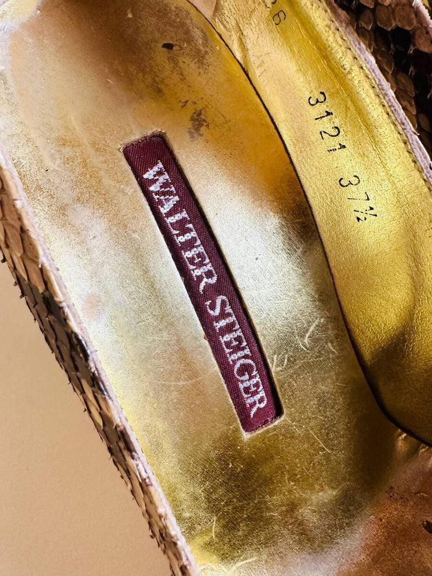 Décolleté in pitone roccia “Walter Steiger”