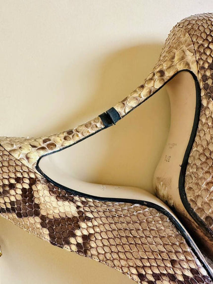 Décolleté in pitone roccia “Walter Steiger”
