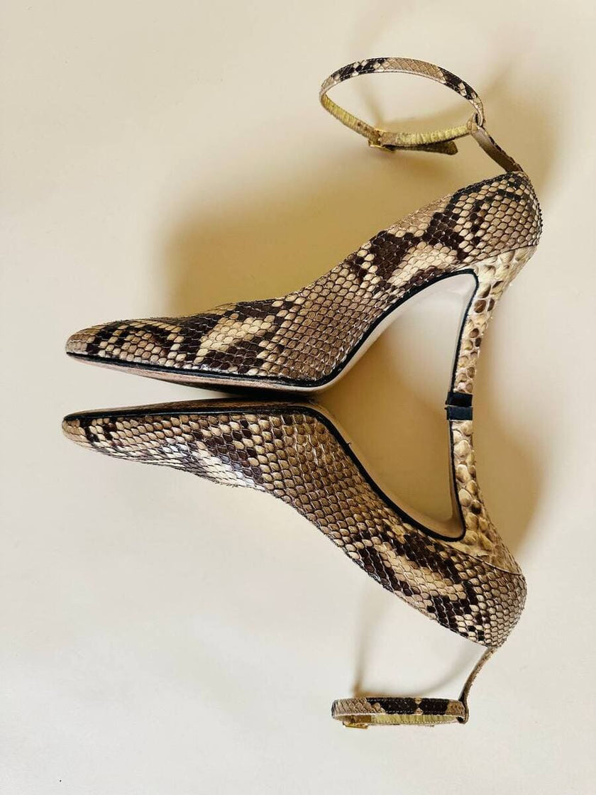 Décolleté in pitone roccia “Walter Steiger”