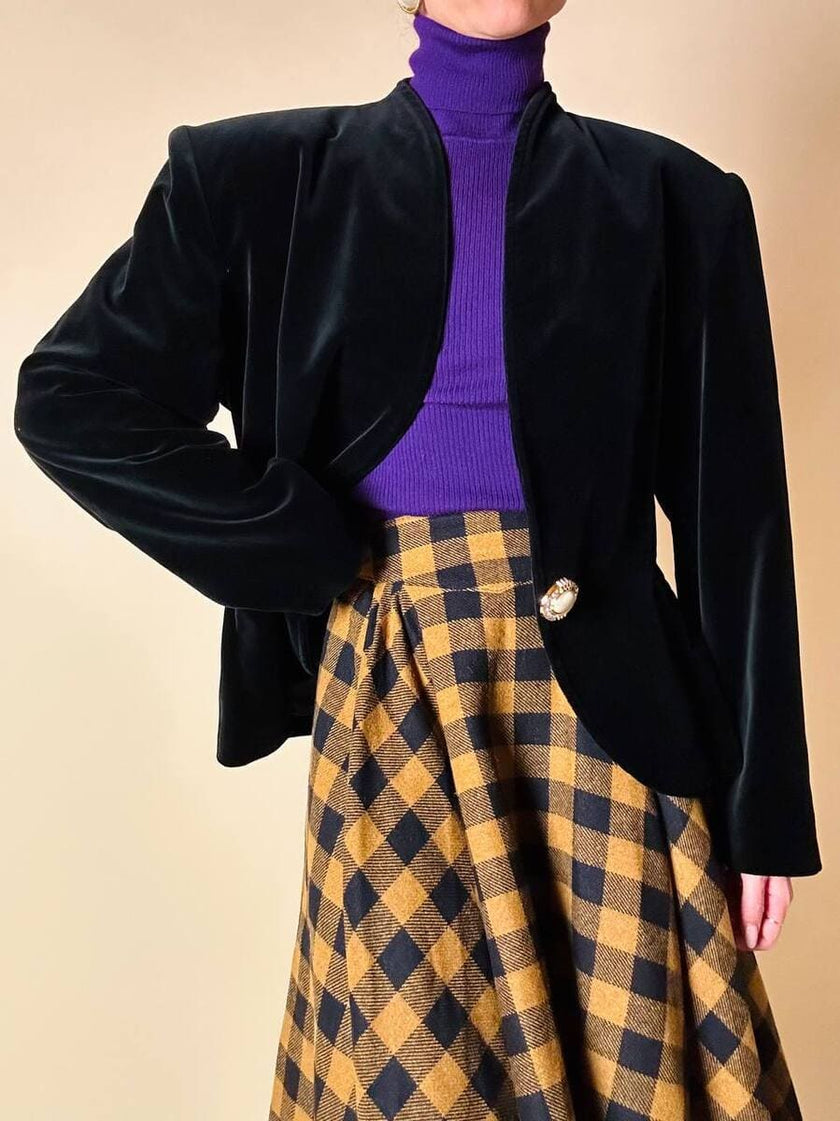 Dolcevita a costine viola in pura lana