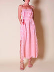 Ensemble in seta Jacquard rosa “Yves Saint Laurent”