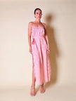 Ensemble in seta Jacquard rosa “Yves Saint Laurent”