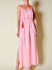 Ensemble in seta Jacquard rosa “Yves Saint Laurent”