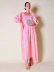Ensemble in seta Jacquard rosa “Yves Saint Laurent”
