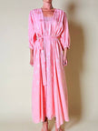 Ensemble in seta Jacquard rosa “Yves Saint Laurent”