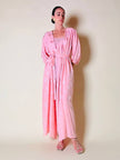 Ensemble in seta Jacquard rosa “Yves Saint Laurent”
