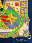 Foulard in seta fantasia araldico-barocca 