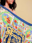 Foulard in seta fantasia araldico-barocca 