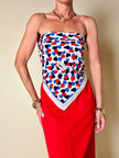 Foulard in seta fantasia cuori “Yves Saint Laurent”