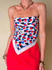 Foulard in seta fantasia cuori “Yves Saint Laurent”