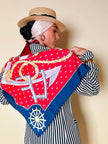 Foulard in seta fantasia marinière “Leslie Fay”