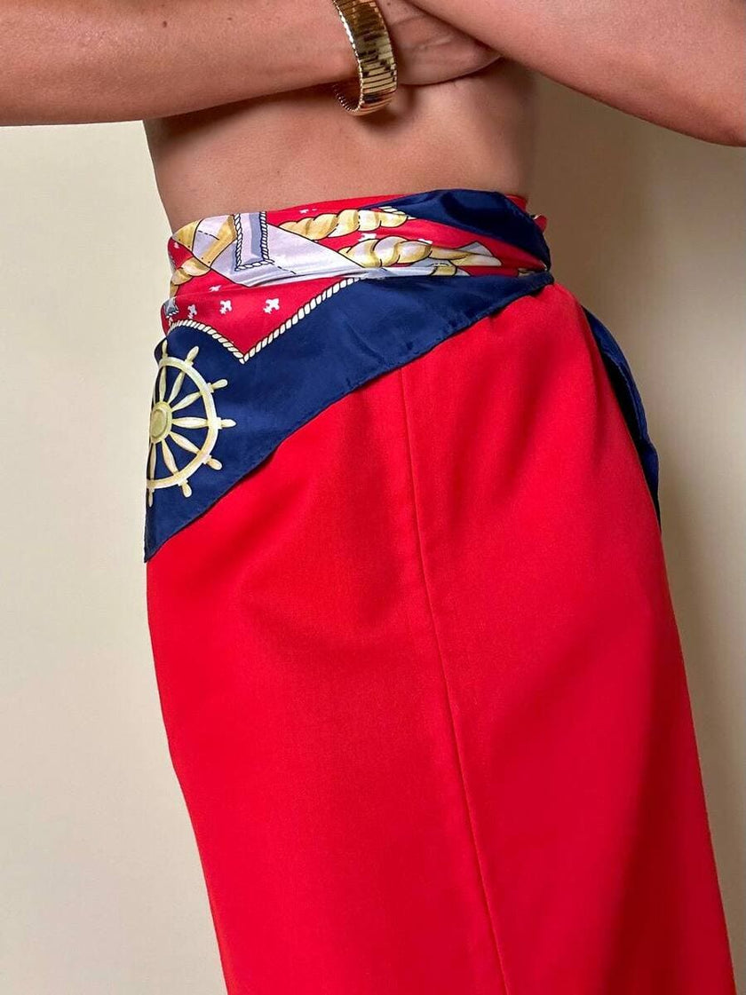 Foulard in seta fantasia marinière “Leslie Fay”