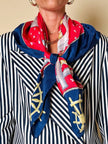 Foulard in seta fantasia marinière “Leslie Fay”