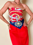 Foulard in seta fantasia marinière “Leslie Fay”