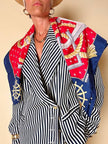 Foulard in seta fantasia marinière “Leslie Fay”
