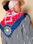 Foulard in seta fantasia marinière “Leslie Fay”
