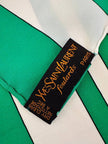 Foulard in seta multicolor con maxi logo “Yves Saint Laurent”