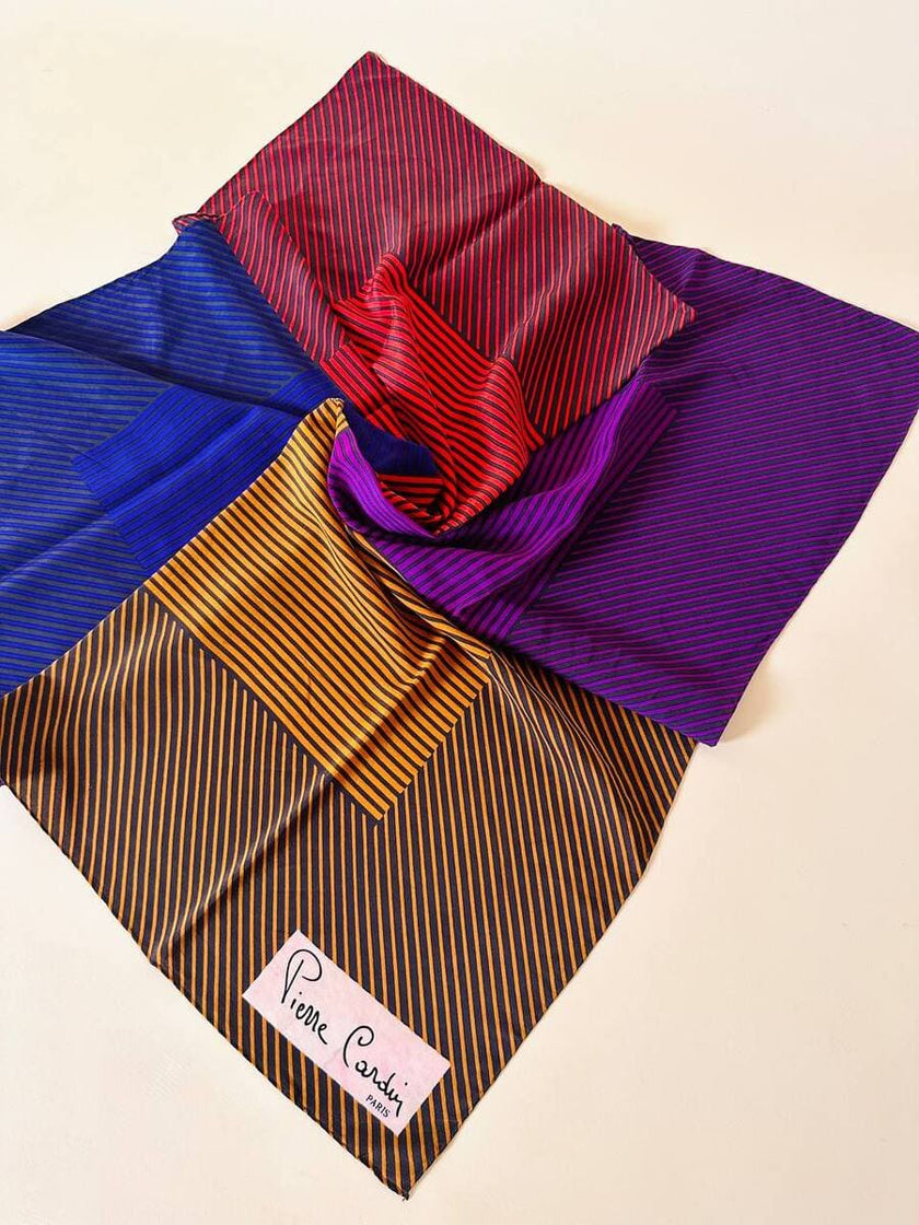Foulard in seta multicolor “Pierre Cardin”