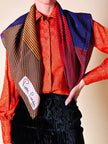 Foulard in seta multicolor “Pierre Cardin”