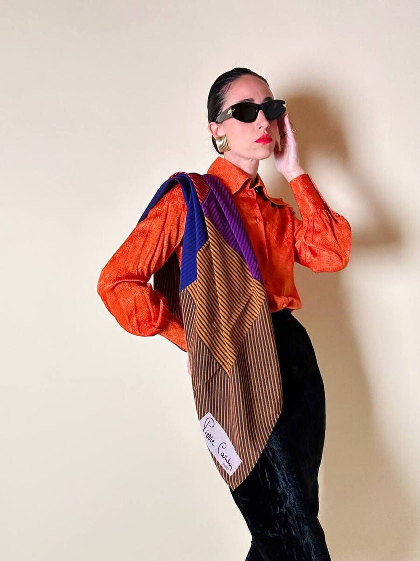 Foulard in seta multicolor “Pierre Cardin”