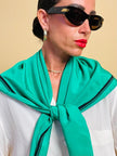 Foulard in seta verde smeraldo 