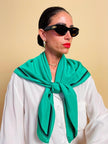 Foulard in seta verde smeraldo 