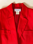 Blazer corto in cotone rosso “Yves Saint Laurent”