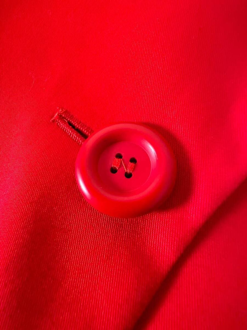 Blazer corto in cotone rosso “Yves Saint Laurent”