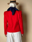 Blazer corto in cotone rosso “Yves Saint Laurent”
