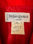 Blazer corto in cotone rosso “Yves Saint Laurent”